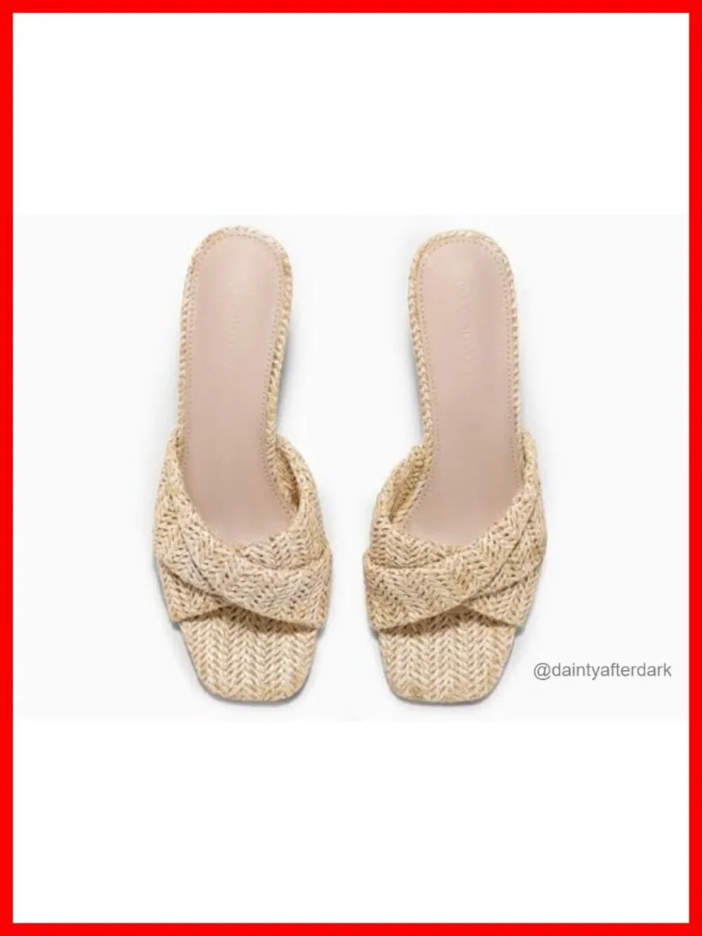 Women's Square Open Toe Espadrille Wedge Sandals Slip On Raffia High Heel Summer